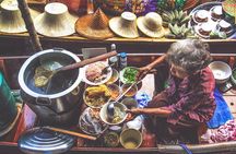 Thailand Market Discovery Maeklong Damnoen Saduak from Bangkok