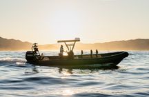 Sea excursion at sunset