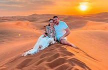 Private Dubai Red Dune Desert Safari, camel ride & BBQ Dinner