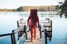 Daytime Arctic Autumn Lake Floating in Rovaniemi Small Group