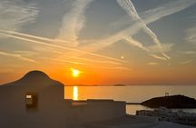 15th C. Palace Rooftop Sunset wth Wine and Plateau-Naxos Old Town