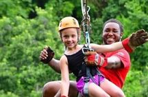 Roatán Zipline Sloths Golfcart VIP Beach Adventure with Lunch
