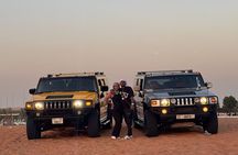 Sharing Hummer H2 Desert Safari with BBQ Dinner Buffet