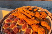 Boat excursion at sunset