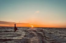 Boat excursion at sunset