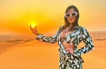 Vip Sunset Desert Safari with pick&drop and BBQ dinner & liveshow