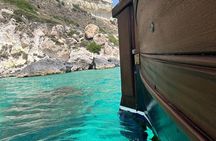 Cagliari boat tour with five swim stops And typical aperitif
