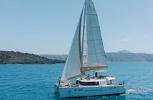 Santorini Platinum Catamaran Cruise with Meal, BBQ and Open Bar