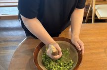 Making Zunda-mochi Experience, Japanese's mother cooking class