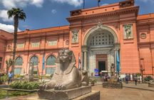 Pyramids of Giza and the Egyptian museum from hurghada