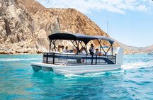 Private Customized Tritoon Boat rental, Snorkeling, Sunset.