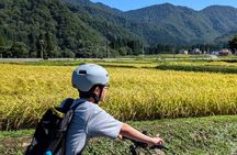 E Bike in Yuzawa Mountain Views Lake Daigenta and Rice Terraces