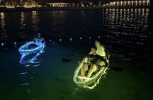 Glowing Night Kayak Tour with LED lights and Moonlight