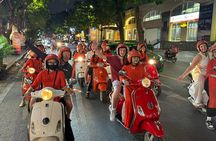 Female Riders Vespa Night Street Food + Train Street food 4 Hours