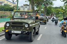 Hanoi By Night Street Food and Train Street By Army Jeep 