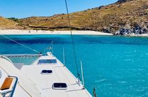 Mykonos Catamaran Cruise Private Tour with Meals and Drinks