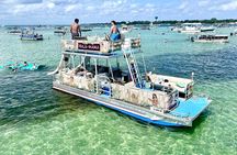 Crab Island Charter Four Hours! Double Decker Pontoon 2 Slides