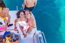 Aperitif on a boat at sunset