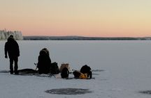 Private Full Day Snowshoe Hike and Ice Fishing Adventure