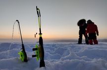 Private Full Day Snowshoe Hike and Ice Fishing Adventure