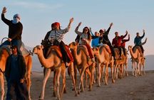 Agafay Desert Camel Ride Sunset & Berber Dinner with Fire Show