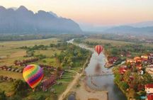 Vang Vieng Hot Air Balloon Kayak Zipline,Blue lagoon2 Tour