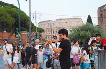Rome: Colosseum Self-Guided Entry + Sunset Walking Tour Outside