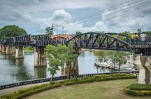 Damnoen Floating Market Maeklong Rail and River Kwai Bridge