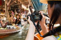 Damnoen Floating Market Maeklong Rail and River Kwai Bridge