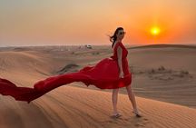 Dubai Desert Safari & Flying Dress Photoshoot in Desert