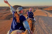 Marrakech: Agafay Desert Camel Ride & Dinner, Fire Show & sunset