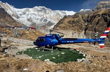 Landing Helicopter at Annapurna base camp from Pokhara tour