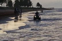Sunset or Sunrise Atv, River and beach