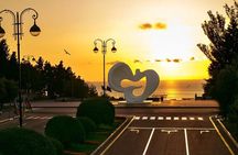 Baku Sumgait City Pink Lake and Green Bazar Visit