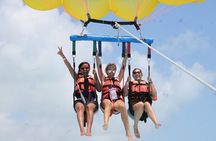 Cancun Speed Boat, Parasailing and Dolphin Beach with Transport