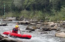 Summer kayaking in the lima stream