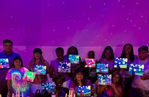 NEON Starry Night Sip and Paint Experience 