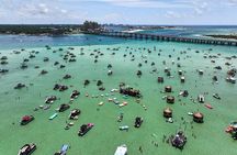 Private Tiki Pub Floating Sunset Cruise at Crab Island