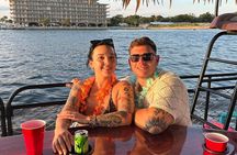 Floating Tiki Pub Sunset Cruise at Crab Island