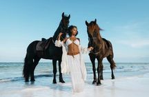 Zanzibar Horseback Riding in the Sea Beach with Guide