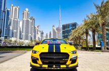 Dubai Cabrio Tour Adventure and Photoshoot in Convertible Mustang