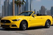 Dubai Cabrio Tour Adventure and Photoshoot in Convertible Mustang