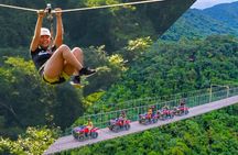 Combo ATV Jorullo Bridge + zip lines + mule ride
