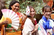 Silk Kimono Gift & Dressing Tea Ceremony Samurai Show Calligraphy