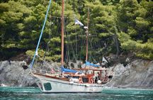 Skiathos Island Day Cruise on Traditional Wooden Sailboat