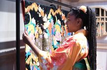 Silk Kimono Gift & Dressing Tea Ceremony Samurai Show Calligraphy