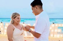 romantic picnic with a view of the caribbean sea