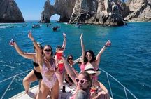 Private Cabo Tour -Arch Cruise, Snorkel, Food & Open Bar 1-20 ppl