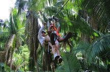 Adventure & relaxation: 11 zip lines, pool, bar, waterfall