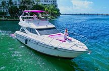 Pink Yacht Rental In Miami- 50ft Luxury Pink Charter